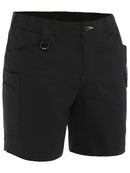 Bisley Workwear Stretch Cotton Elastic Waist Cargo Short Black