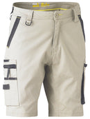 Bisley Workwear Flx & Move™ Stretch Utility Zip Cargo Short Stone