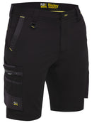 Bisley Workwear Flx & Move™ 4-Way Stretch Zip Cargo Short Black