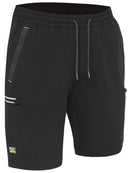 Bisley Workwear Flx & Move™ 4-Way Stretch Elastic Waist Cargo Short Black