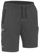 Bisley Workwear Flx & Move™ 4-Way Stretch Elastic Waist Cargo Short Charcoal