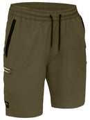 Bisley Workwear Flx & Move™ 4-Way Stretch Elastic Waist Cargo Short Green