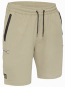 Bisley Workwear Flx & Move™ 4-Way Stretch Elastic Waist Cargo Short Stone