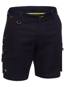 Bisley Workwear Flx and Move™ Stretch Denim Zip Cargo Shorts Denim