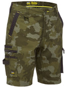Bisley Workwear Flx & Move™ Stretch Canvas Camo Cargo Short - Limited Edition Green - Camo