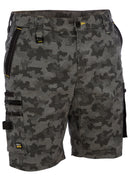 Bisley Workwear Flx & Move™ Stretch Canvas Camo Cargo Short - Limited Edition Charcoal Honeycomb - Discontinued