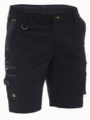 Bisley Workwear Flx & Move™ Elastic Waist Cargo Short Black