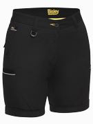 Bisley Workwear Women's Stretch Cotton Short Black