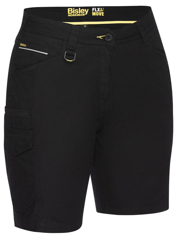 Bisley Workwear Women's Flx & Move™ Cargo Short Black