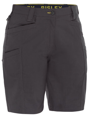 Bisley Workwear Women's X Airflow™ Stretch Ripstop Vented Cargo Short Charcoal