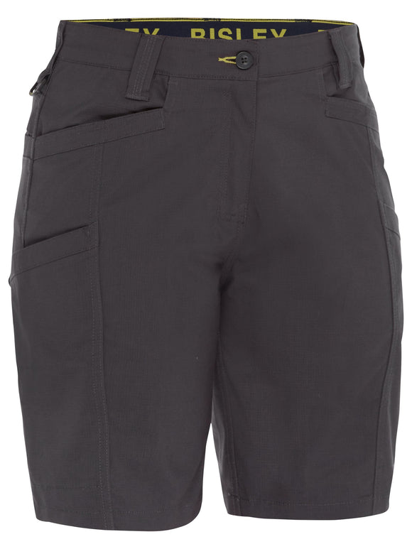 Bisley Workwear Women's X Airflow™ Stretch Ripstop Vented Cargo Short Charcoal