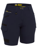 Bisley Workwear Women's Flx & Move™ 4-Way Stretch Zip Cargo Short Navy