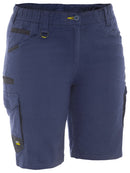 Bisley Workwear Women's Flx & Move™ Elastic Waist Cargo Short Navy