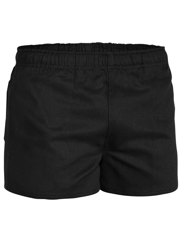 Bisley Workwear Mens Rugby Short Black