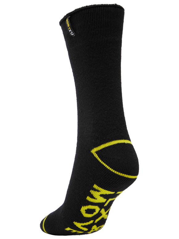 Bisley Workwear Flx & Move™ Bamboo Work Socks (3x Pack) Black