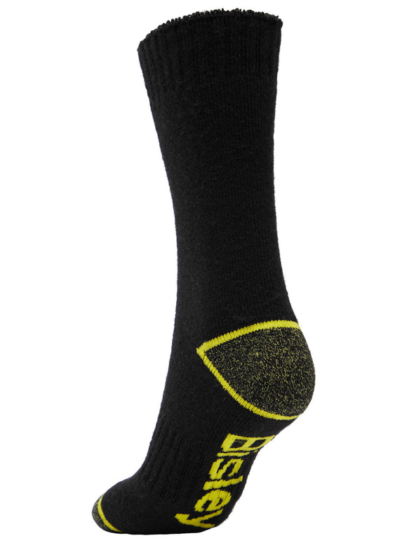 Bisley Workwear Wool Blend Work Socks (2X Pack) Black
