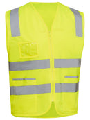 Bisley Workwear Taped Hi Vis Safety Zip Vest Yellow