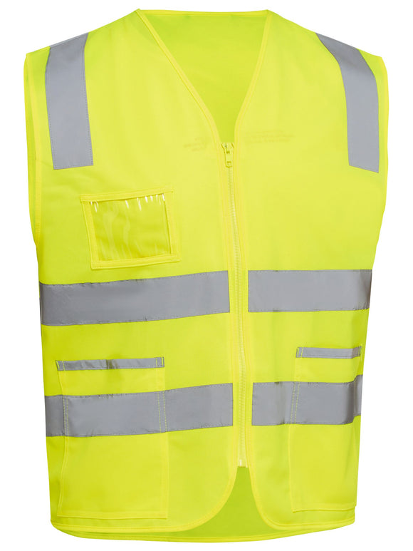 Bisley Workwear Taped Hi Vis Safety Zip Vest Yellow
