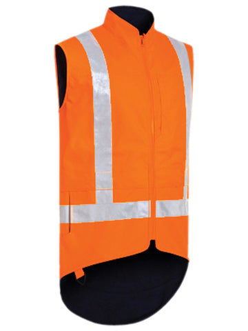 Bisley Workwear Taped TTMC Hi Vis Lined Vest Orange - Discontinued