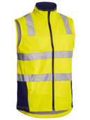 Bisley Workwear Taped Hi Vis Soft Shell Vest Yellow/Navy