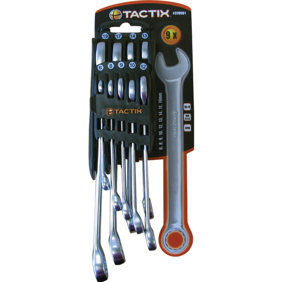Tactix 9pc Combination Spanner Set - Metric