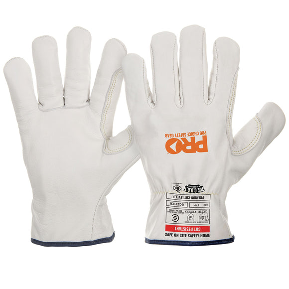Riggamate Cut Resistant Goat Grain Premium Glove Natural 2XL