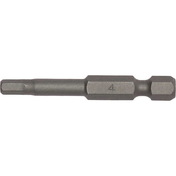 Teng 3pc 1/4in Hex 4mm Hex Bit x 50mm (L)