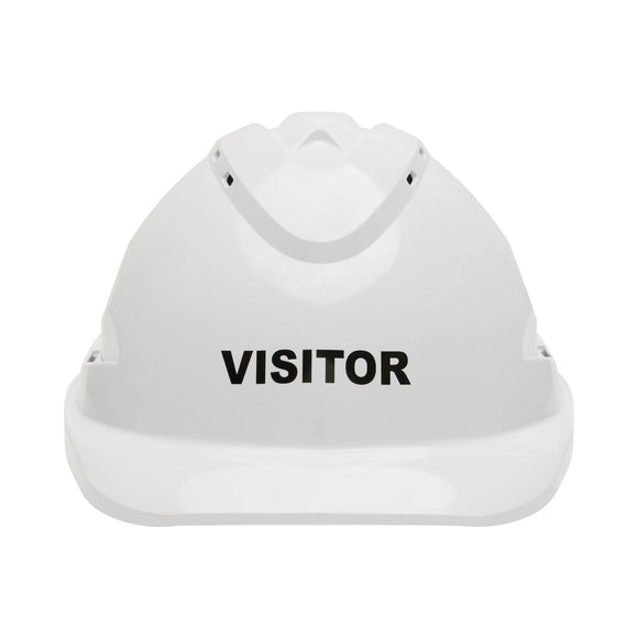 V9 Hard Hat complete with Visitor Logo White
