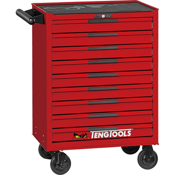 Teng Pro35 26in Roller Cabinet 9 Drawers Red