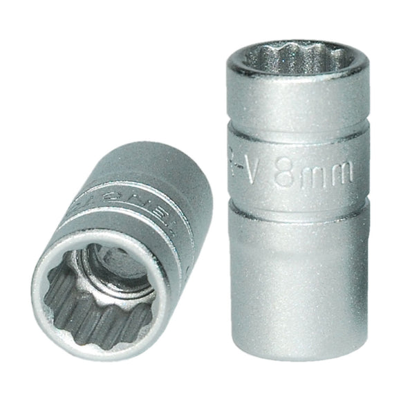 Teng 1/4in Dr. Socket 8mm 12pt
