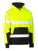 Bisley Workwear Taped Two Tone Fleece Hoodie Pullover Yellow/Navy