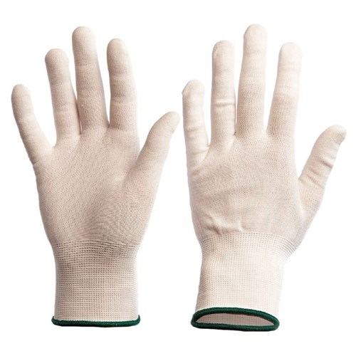 Knitted Nylon Gloves White 10