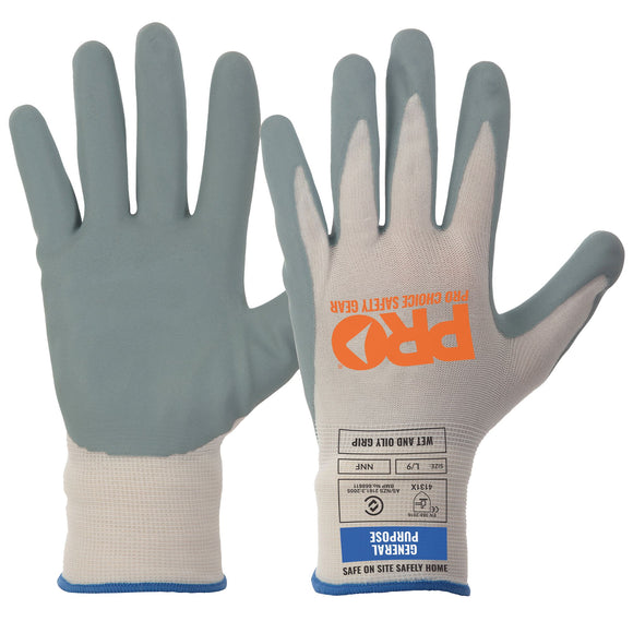 Prosense Lite Grip Gloves Grey 10