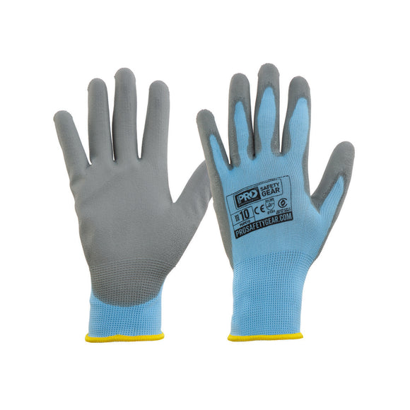Ultra Thin PU Gloves Blue 10