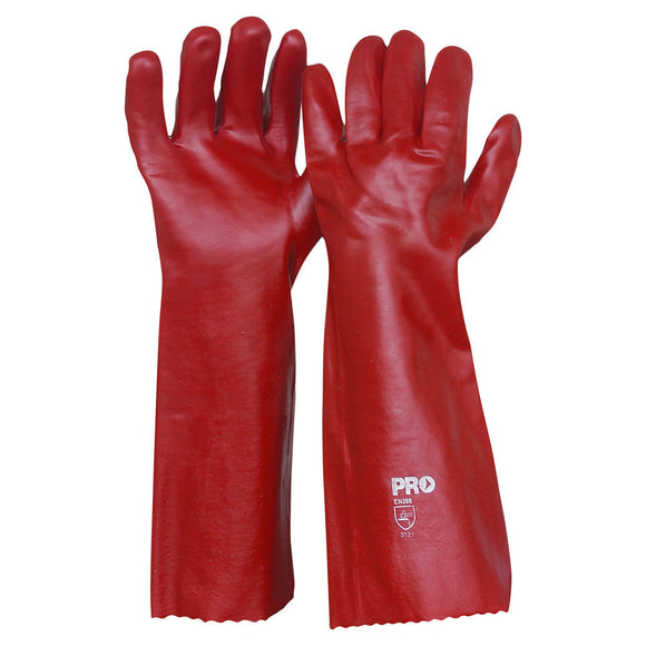 45cm Red PVC Gloves Large Red