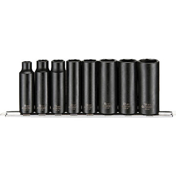 Teng 8pc 3/8in Dr. Deep Impact Skt Set 8-19mm