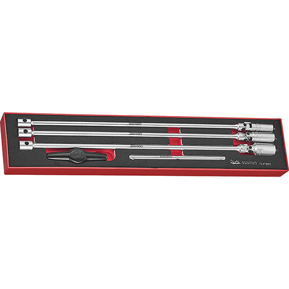 Teng 5pc 3/8in T-Bar Spark Plug Socket Set -TEX-Tray