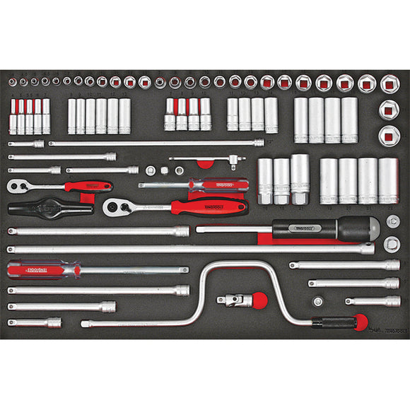 Teng 86pc 1/4in & 3/8in Dr. Metric Skt & Acc Set (EVA)