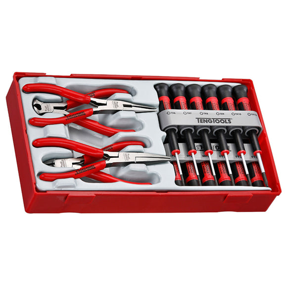 Teng 16pc Mini Plier & Screwdriver Set - TC-Tray