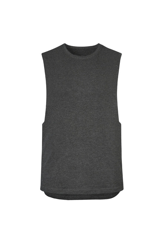 Mens Streetworx Sleeveless Tee - Charcoal Marle