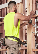 Mens Hi Vis Sleeveless Tee - Yellow
