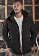 Unisex Streetworx Hooded Puffer Jacket - Black