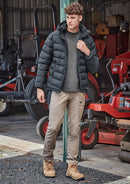 Unisex Streetworx Hooded Puffer Jacket - Charcoal Blue