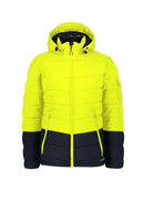 Unisex Streetworx Hooded Puffer Jacket - Yellow/Navy