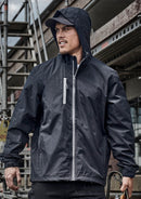 Unisex Super Light Packable Rain Jacket - Black