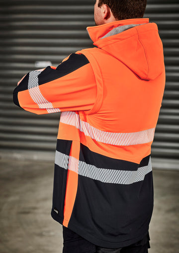 Unisex Streetworx 2 In 1 Stretch Softshell Jacket - Orange/Navy