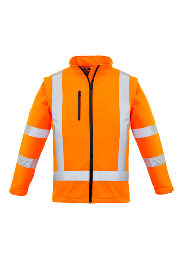 Womens Hi Vis NSW Rail X Back 2 In 1 Softshell Jacket - Orange
