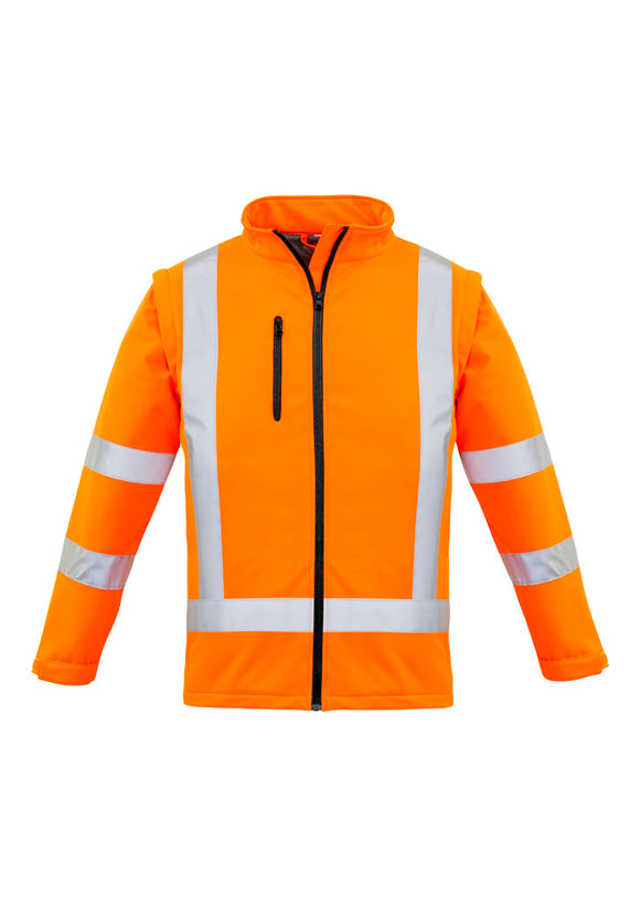 Womens Hi Vis NSW Rail X Back 2 In 1 Softshell Jacket - Orange