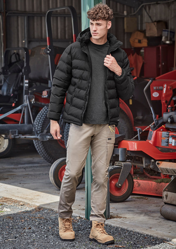 Mens Essential Basic Stretch Cargo Pant - Khaki