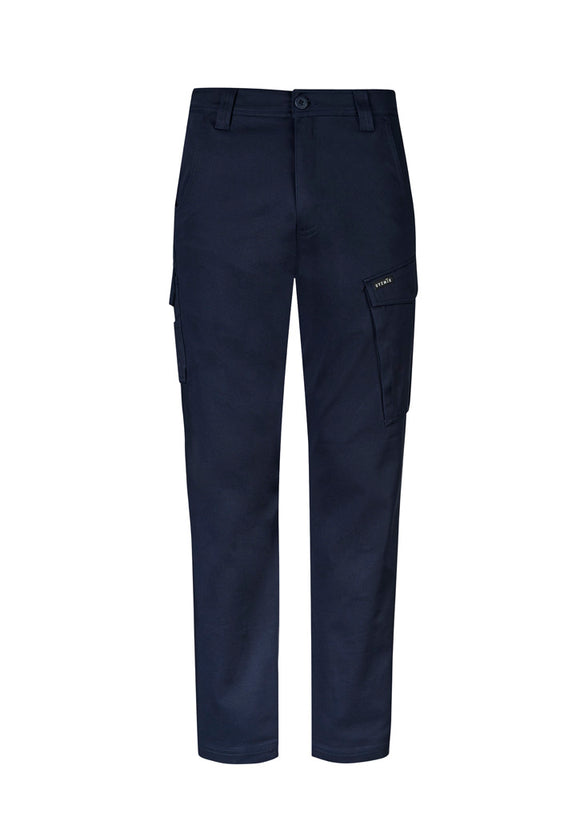 Mens Essential Basic Stretch Cargo Pant - Navy
